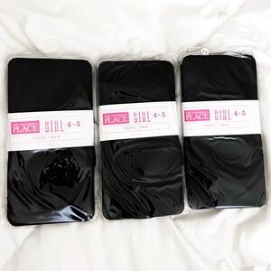 3pc. Bundle The Children's Place Black Tights 4-5yrs 34-48lb NWT New Bundle Lot